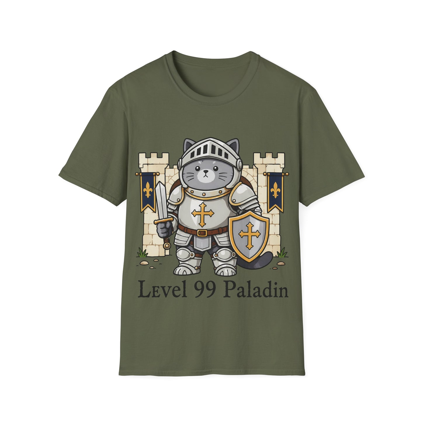 Level 99 Paladin Cat Knight T-Shirt