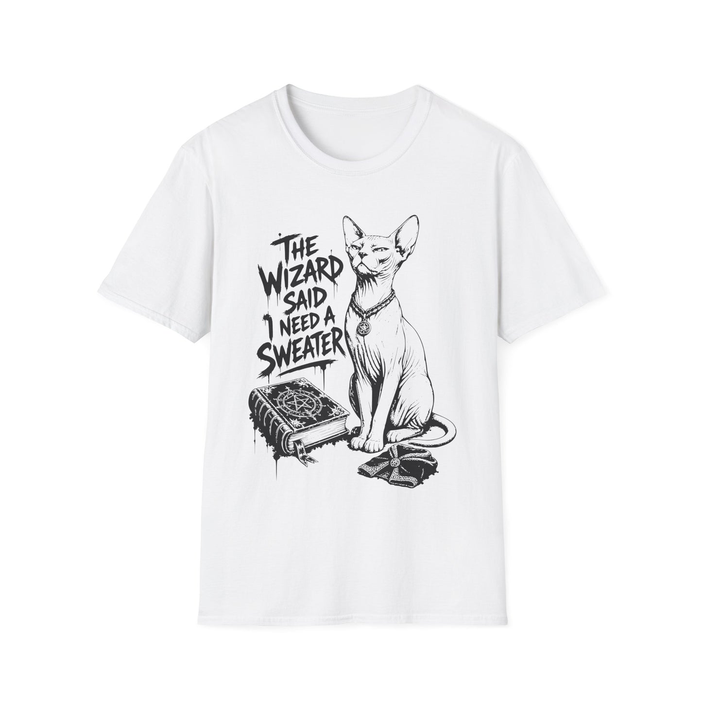 The Wizard Said I Need a Sweater Funny Sphynx Magic Cat T-Shirt