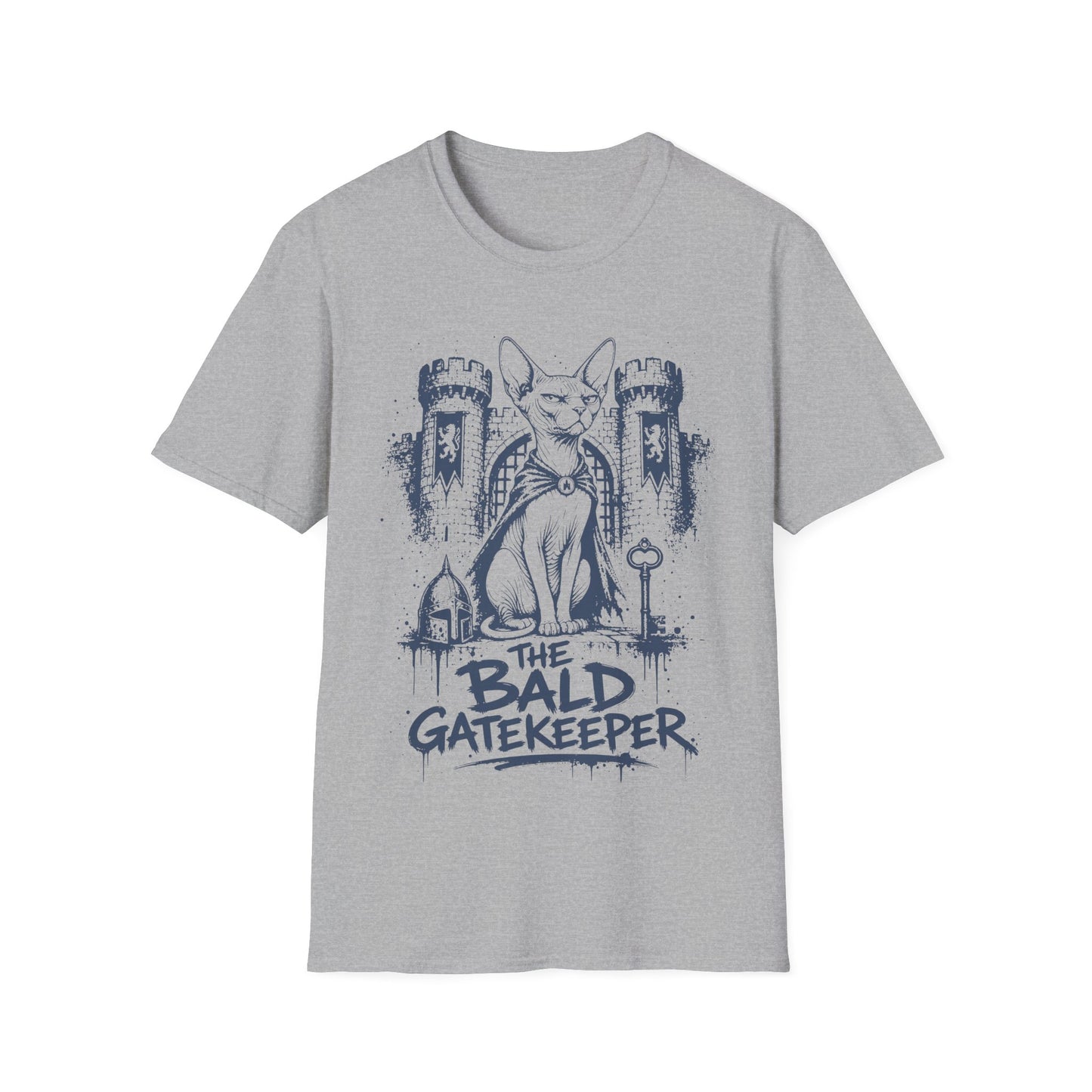 The Bald Gatekeeper Sphynx Castle Guardian Cat T-Shirt
