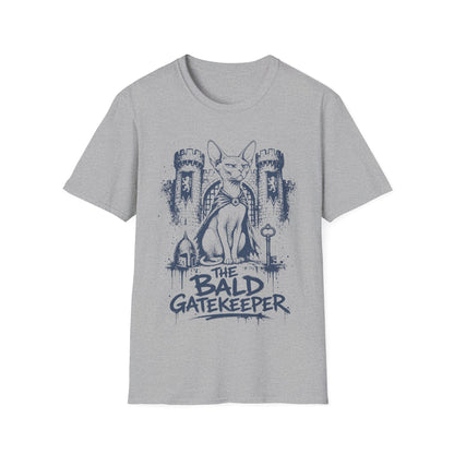 The Bald Gatekeeper Sphynx Castle Guardian Cat T-Shirt