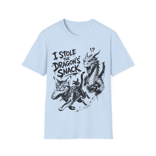 I Stole the Dragon’s Snack Funny Abyssinian Rogue Cat T-Shirt