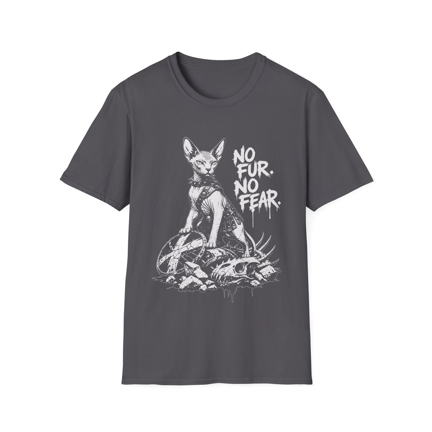 No Fur No Fear Dragon Slayer Sphynx Cat T-Shirt