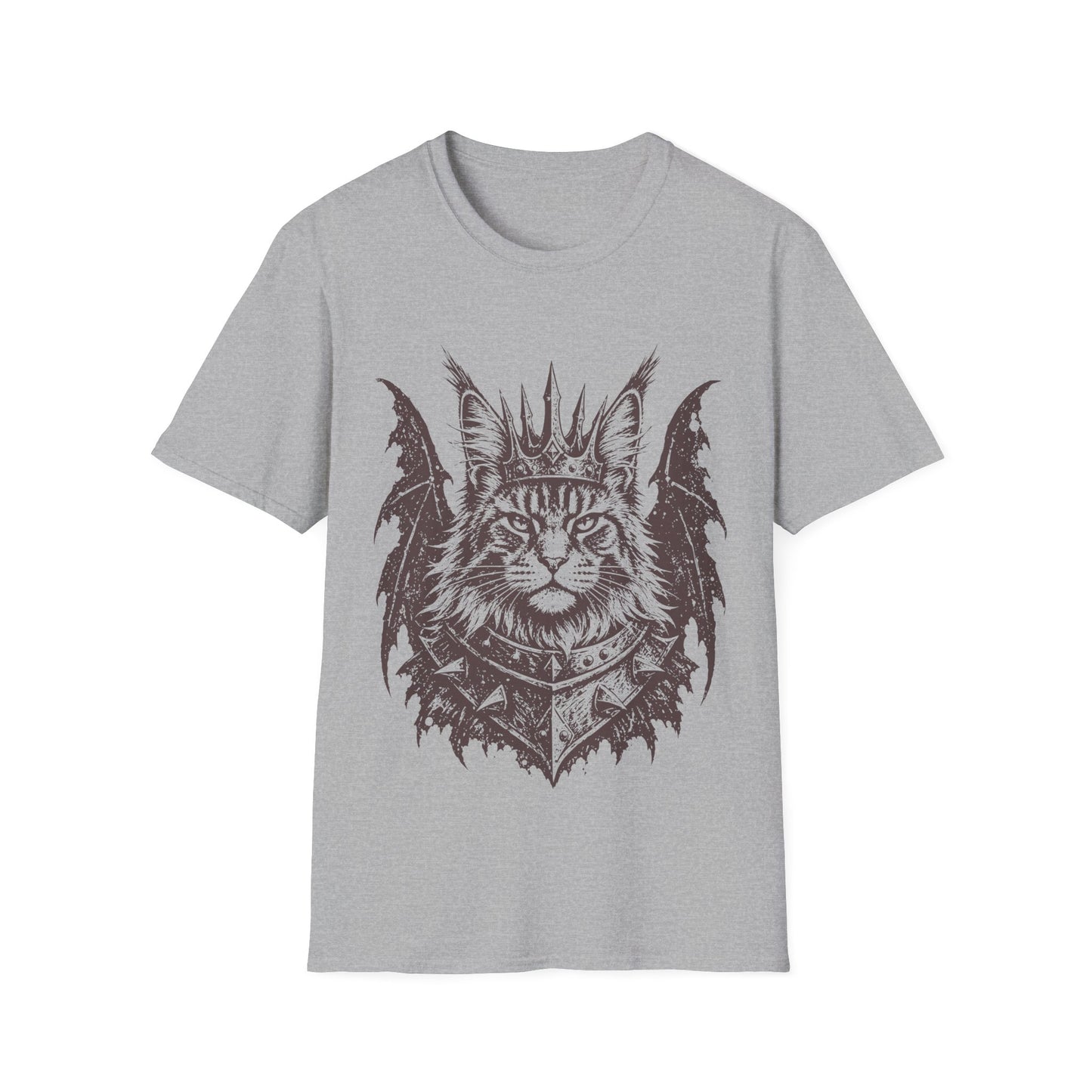 Dark Winged Maine Coon Cat King T-Shirt