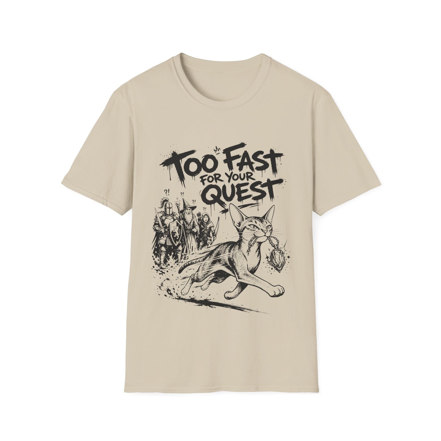 Too Fast for Your Quest Funny Abyssinian Rogue Cat T-Shirt