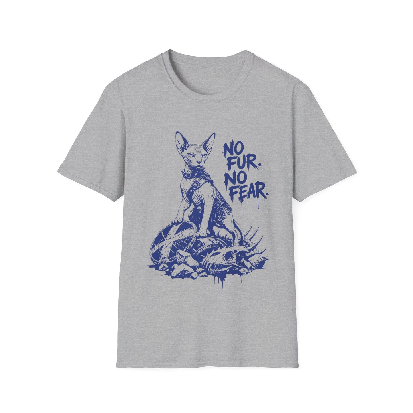 No Fur No Fear Dragon Slayer Sphynx Cat T-Shirt