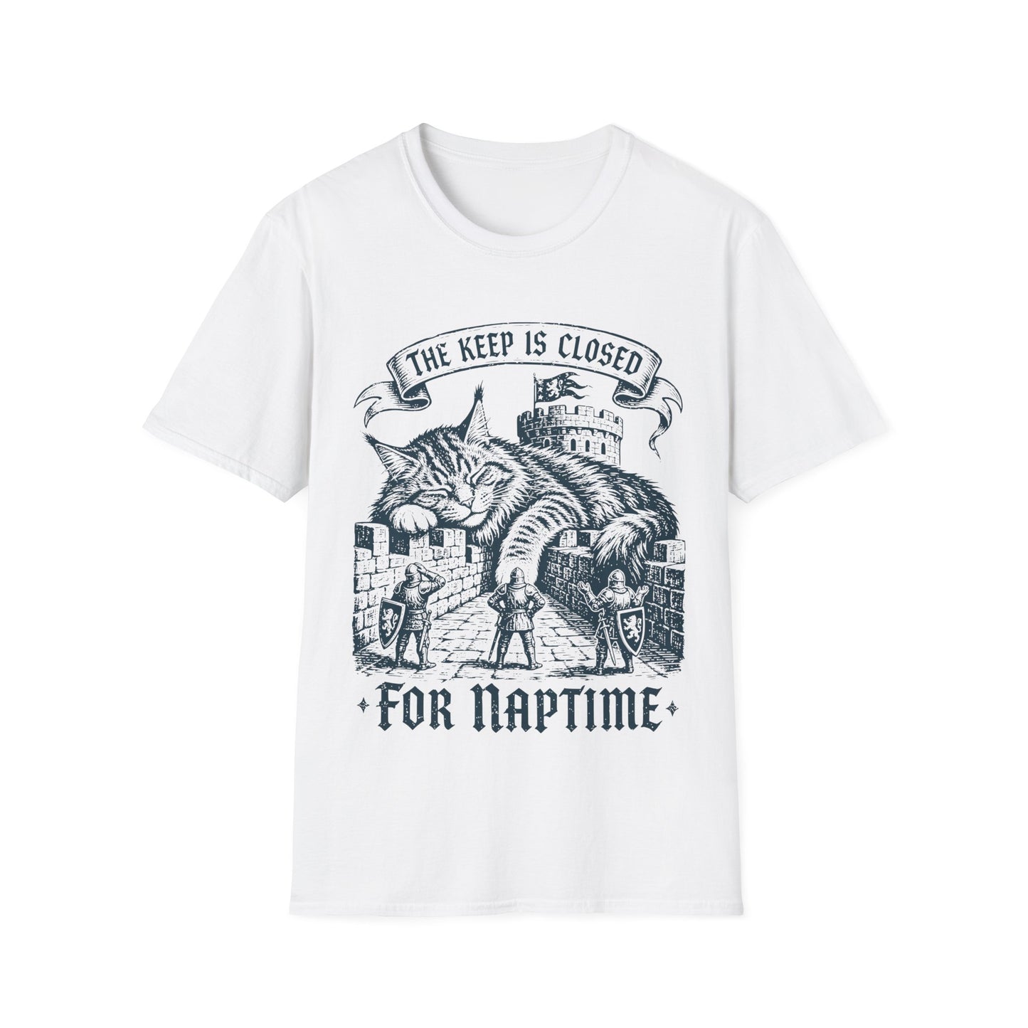 The Keep Is Closed for Naptime Funny Maine Coon Castle Cat T-Shirt
