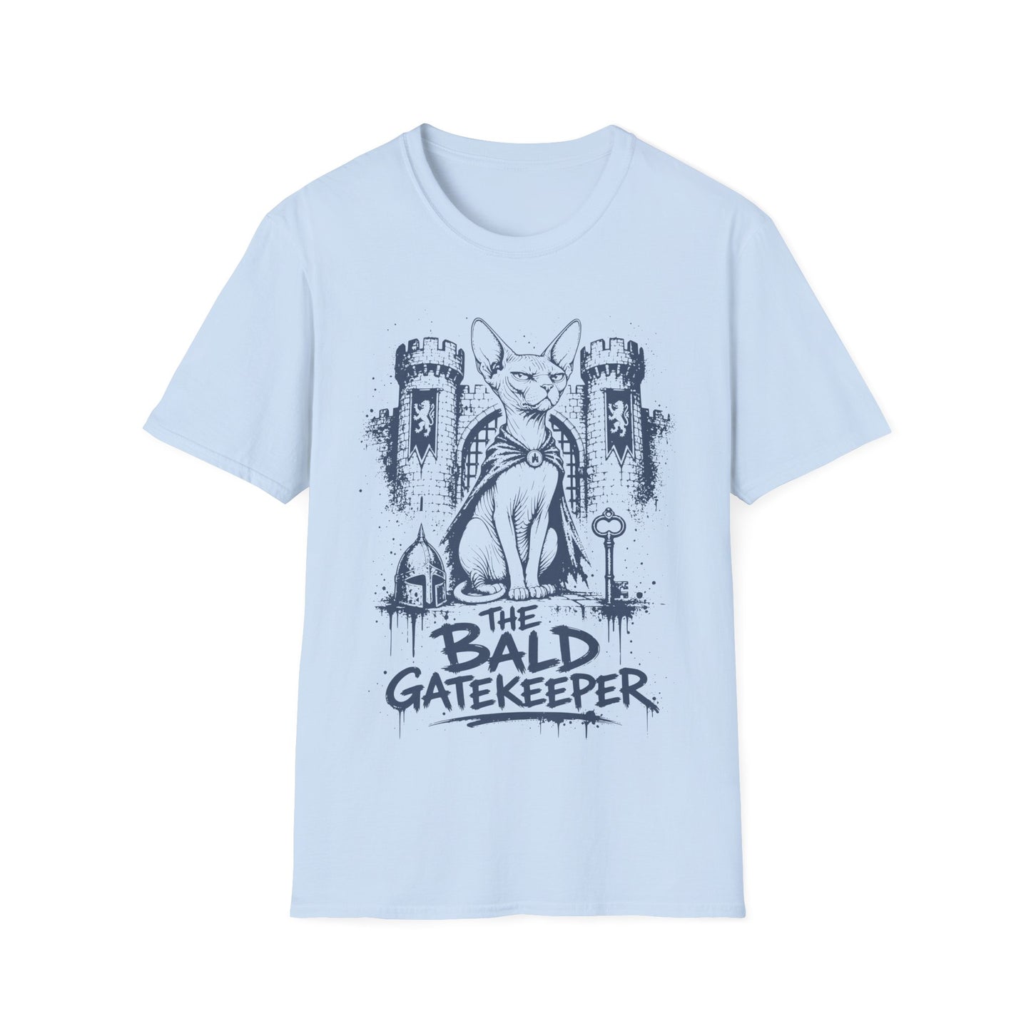 The Bald Gatekeeper Sphynx Castle Guardian Cat T-Shirt