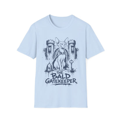 The Bald Gatekeeper Sphynx Castle Guardian Cat T-Shirt