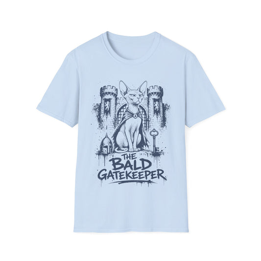 The Bald Gatekeeper Sphynx Castle Guardian Cat T-Shirt