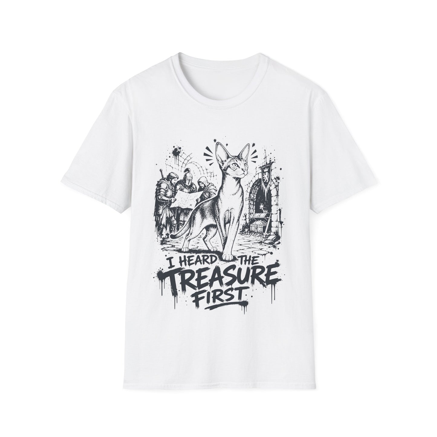 I Heard the Treasure First Funny Abyssinian Dungeon Cat T-Shirt