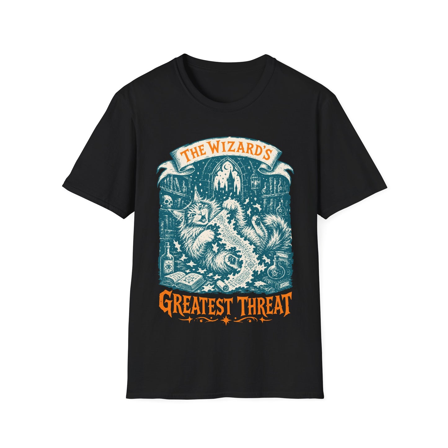 The Wizard’s Greatest Threat Funny Maine Coon Cat T-Shirt