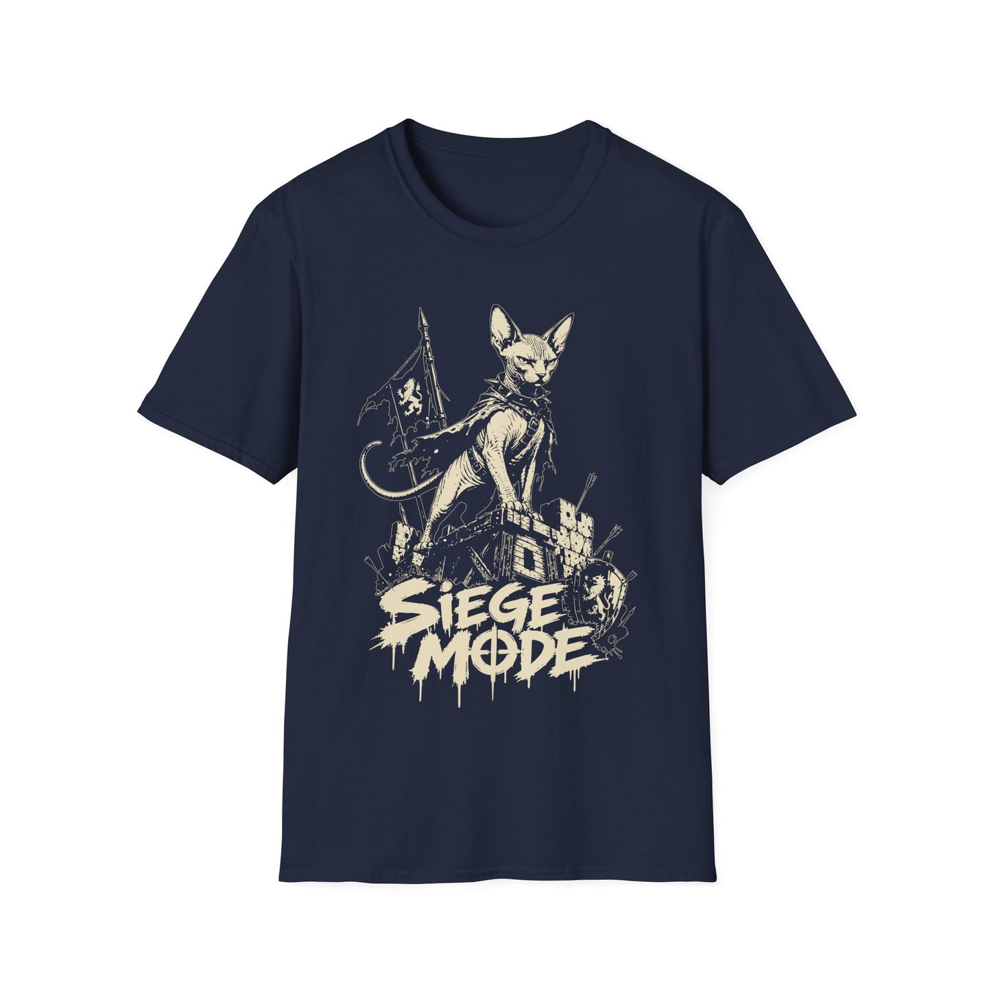 Siege Mode Sphynx Warrior Cat T-Shirt