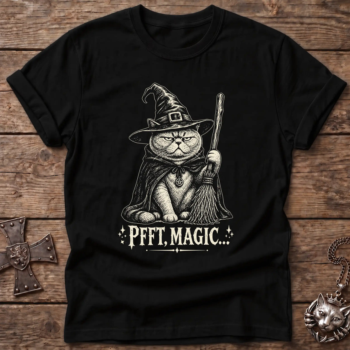 British Shorthair Witch Cat T-Shirt