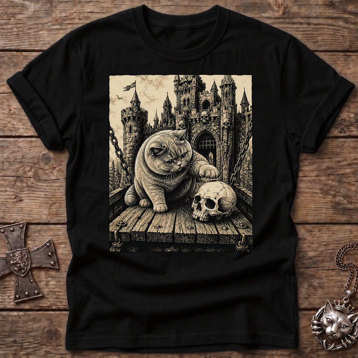 Castle of Bones Cat T-Shirt