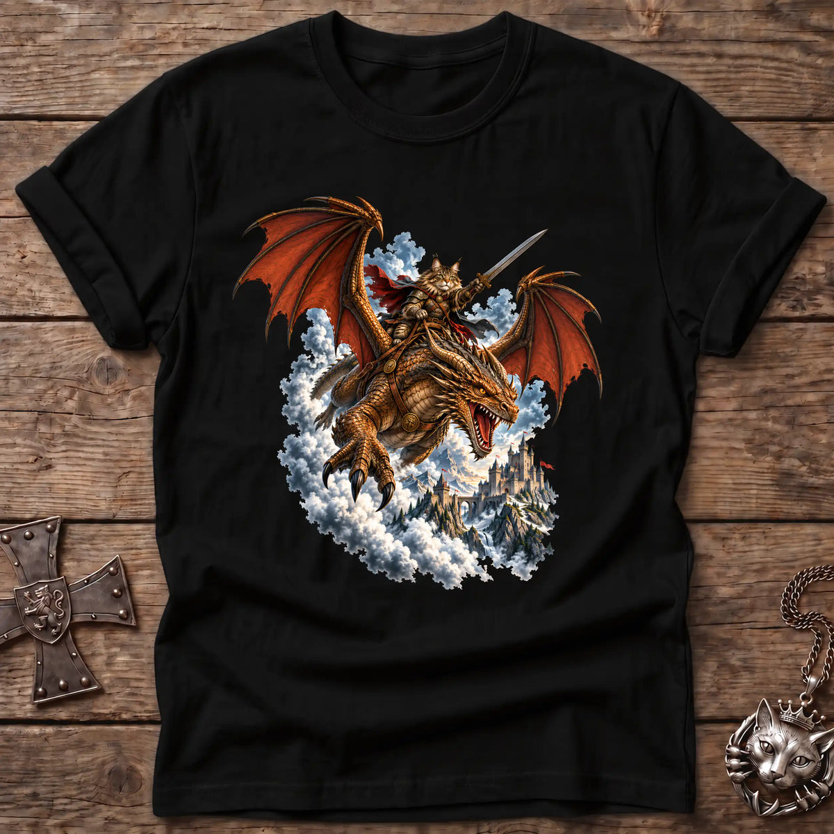 Dragon Rider Maine Coon T-Shirt