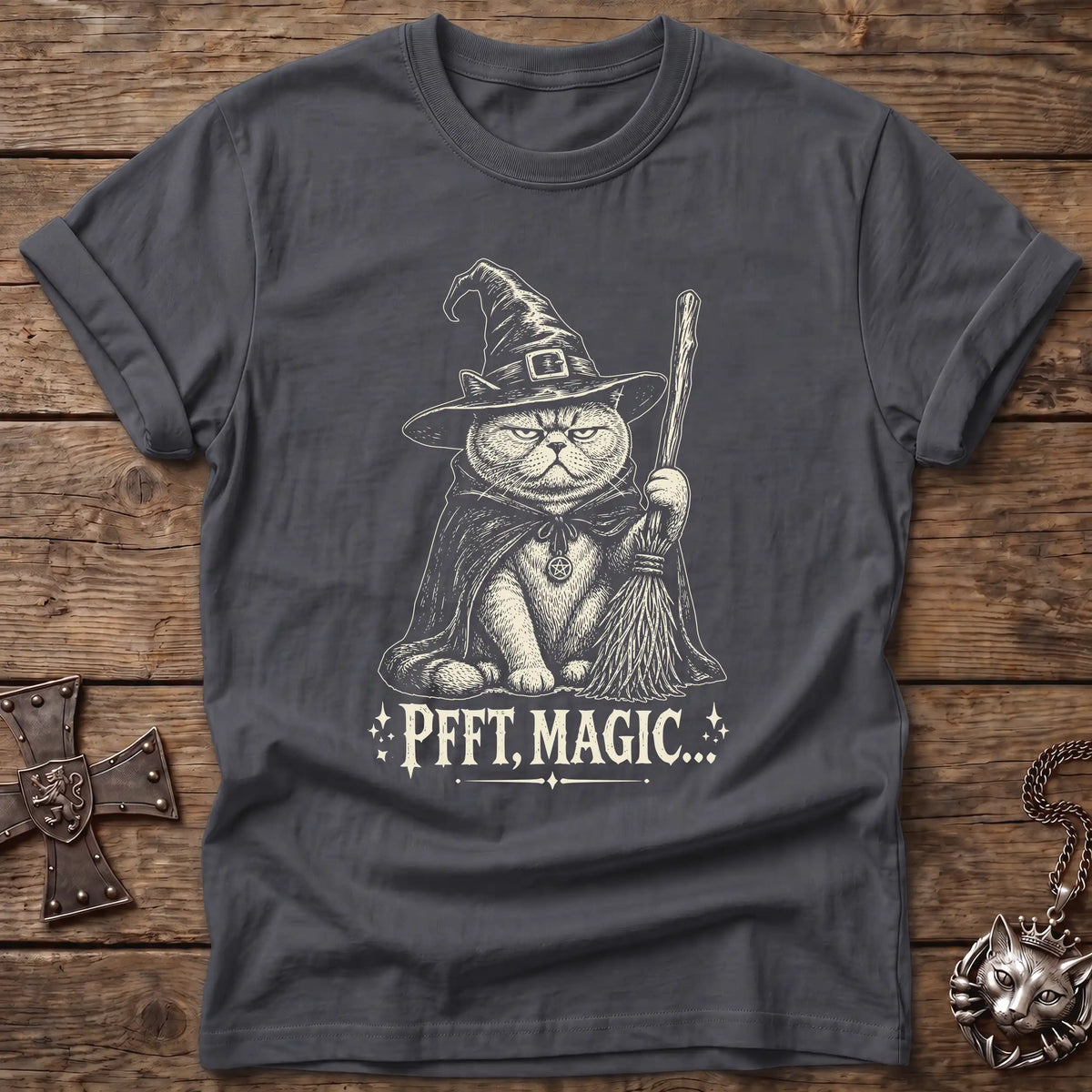 British Shorthair Witch Cat T-Shirt