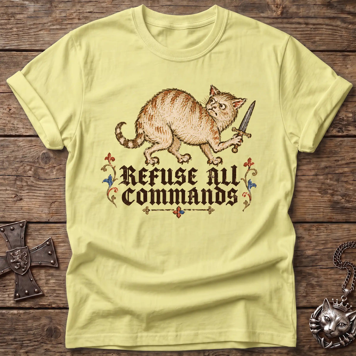 Refuse All Commands Cat T-Shirt