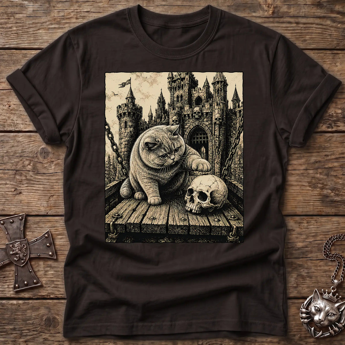 Castle of Bones Cat T-Shirt