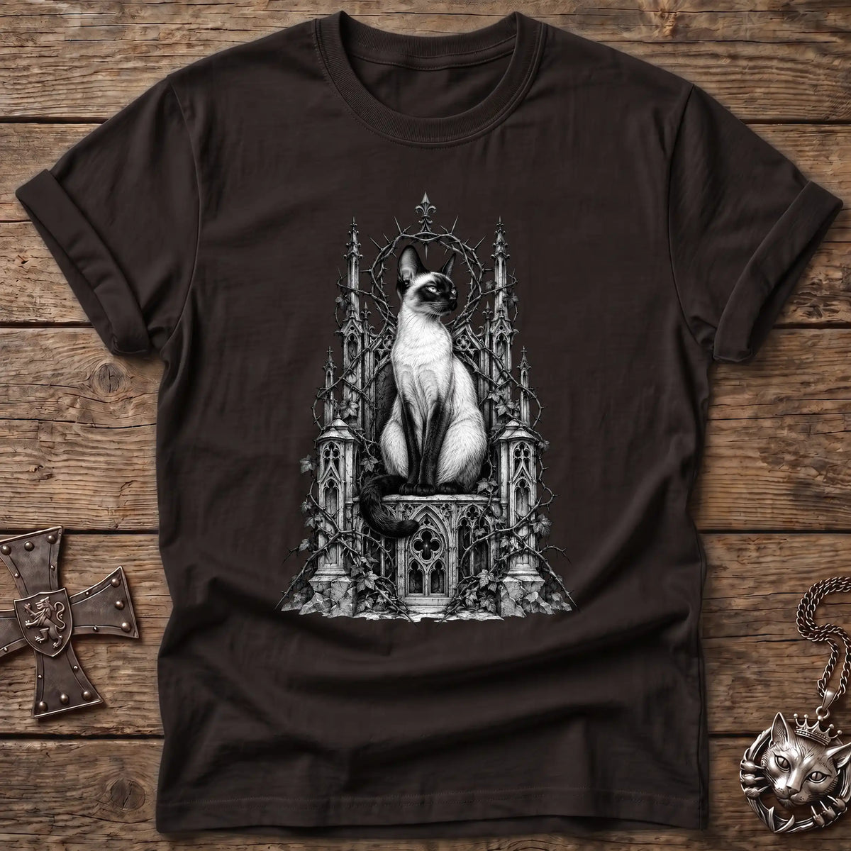 Gothic Siamese Throne T-Shirt