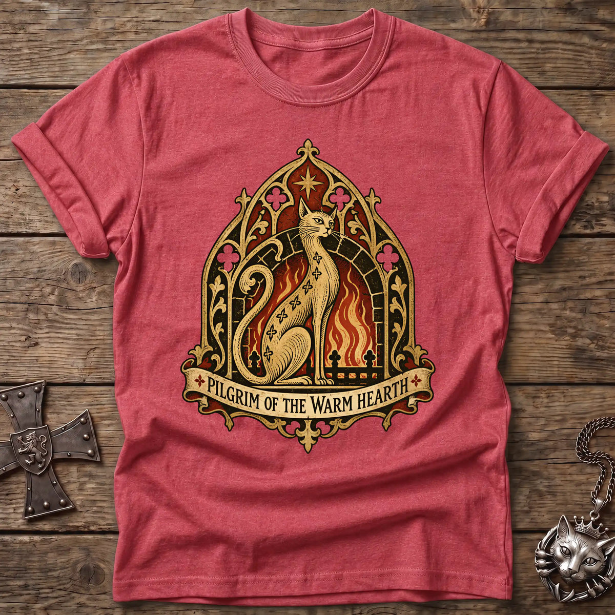 Warm Hearth Pilgrim Cat T-Shirt