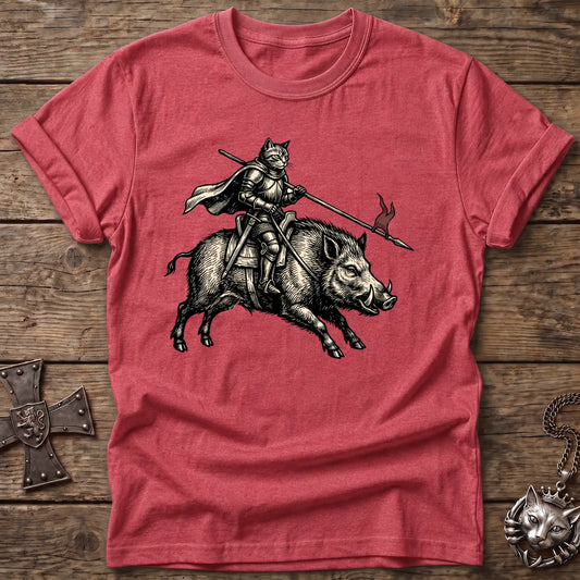 Wild Boar Cat Knight T-Shirt