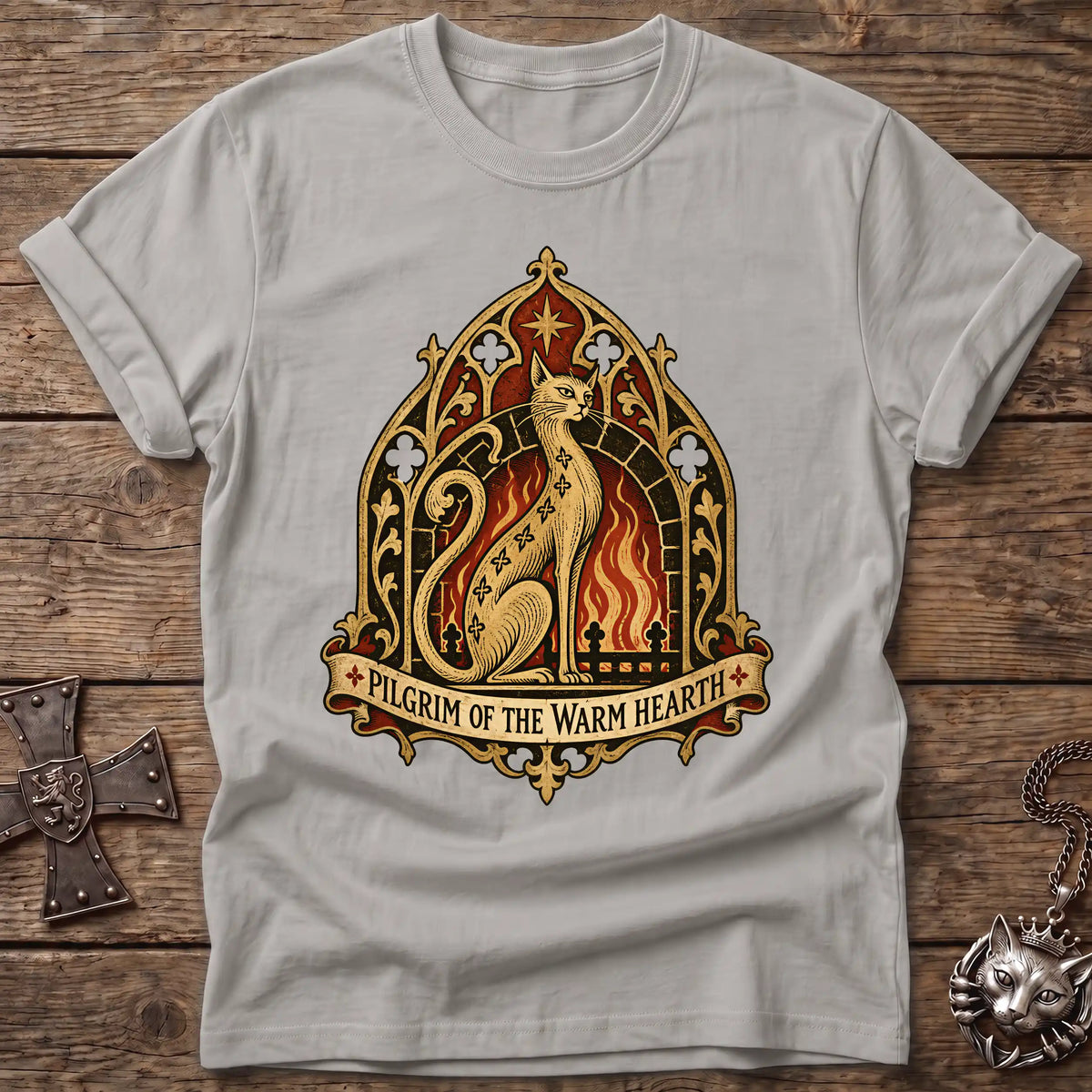 Warm Hearth Pilgrim Cat T-Shirt