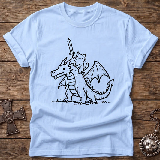 Dragon Rider Cat Knight T-Shirt