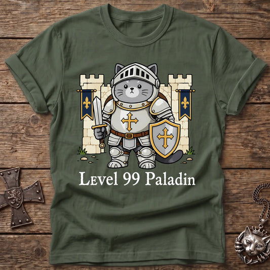 Level 99 Paladin Cat Knight T-Shirt