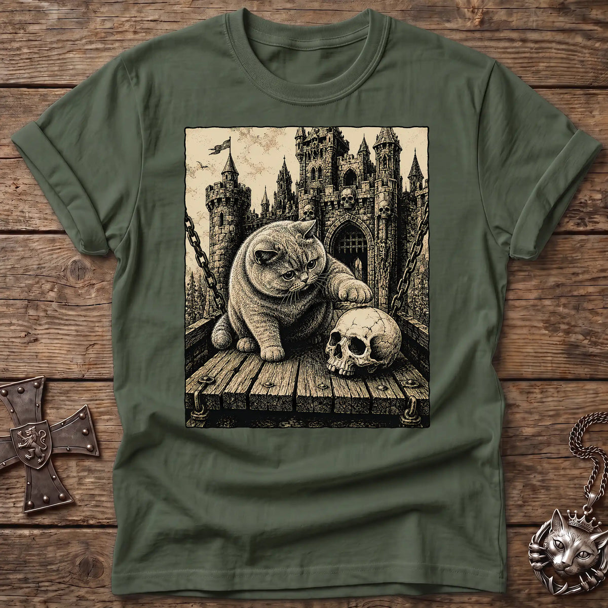 Castle of Bones Cat T-Shirt