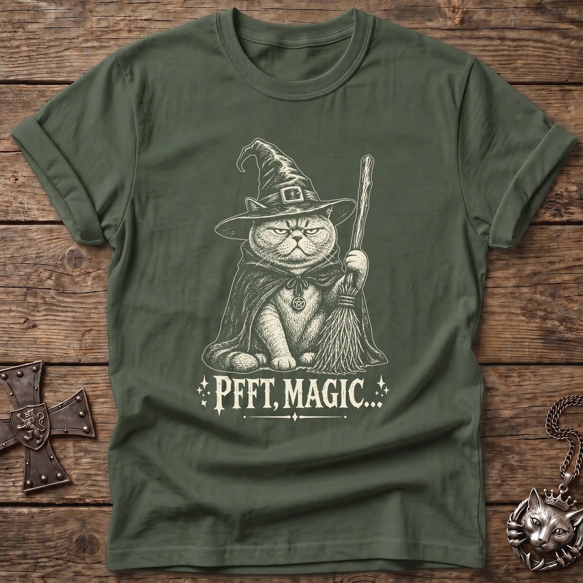 British Shorthair Witch Cat T-Shirt