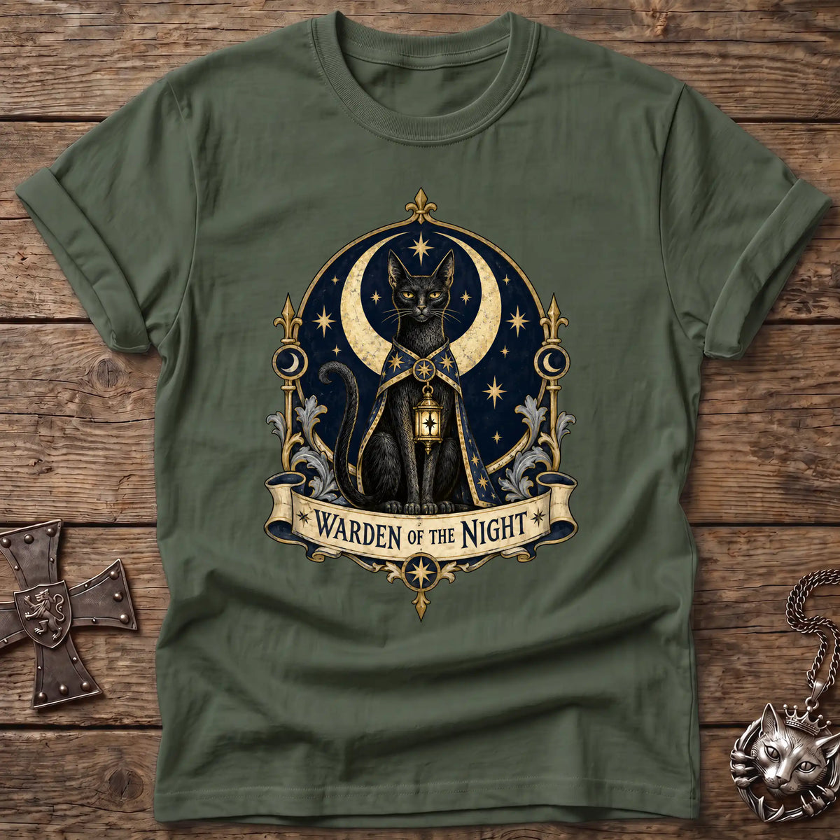 Night Warden Cat T-Shirt