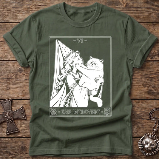 Introvert Tarot Cat T-Shirt