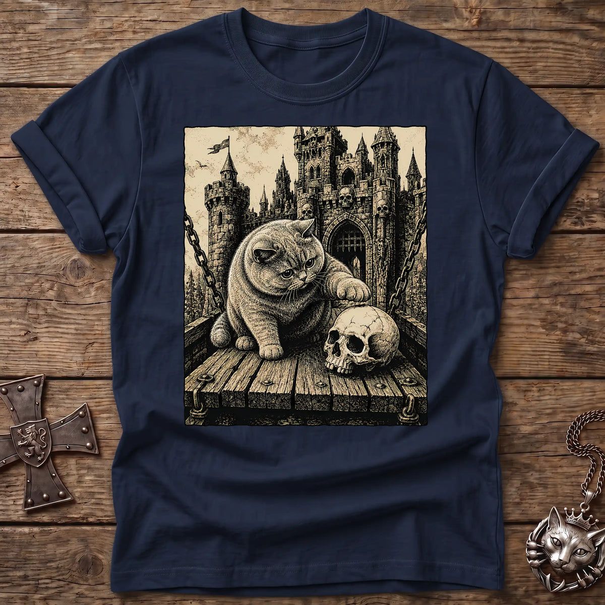 Castle of Bones Cat T-Shirt