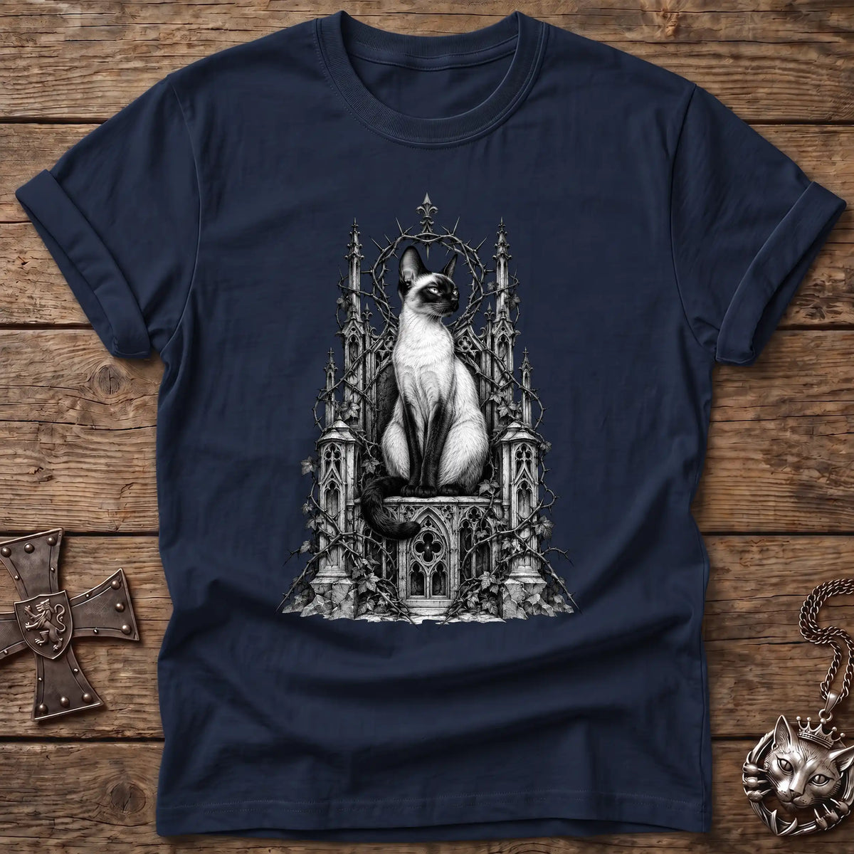 Gothic Siamese Throne T-Shirt