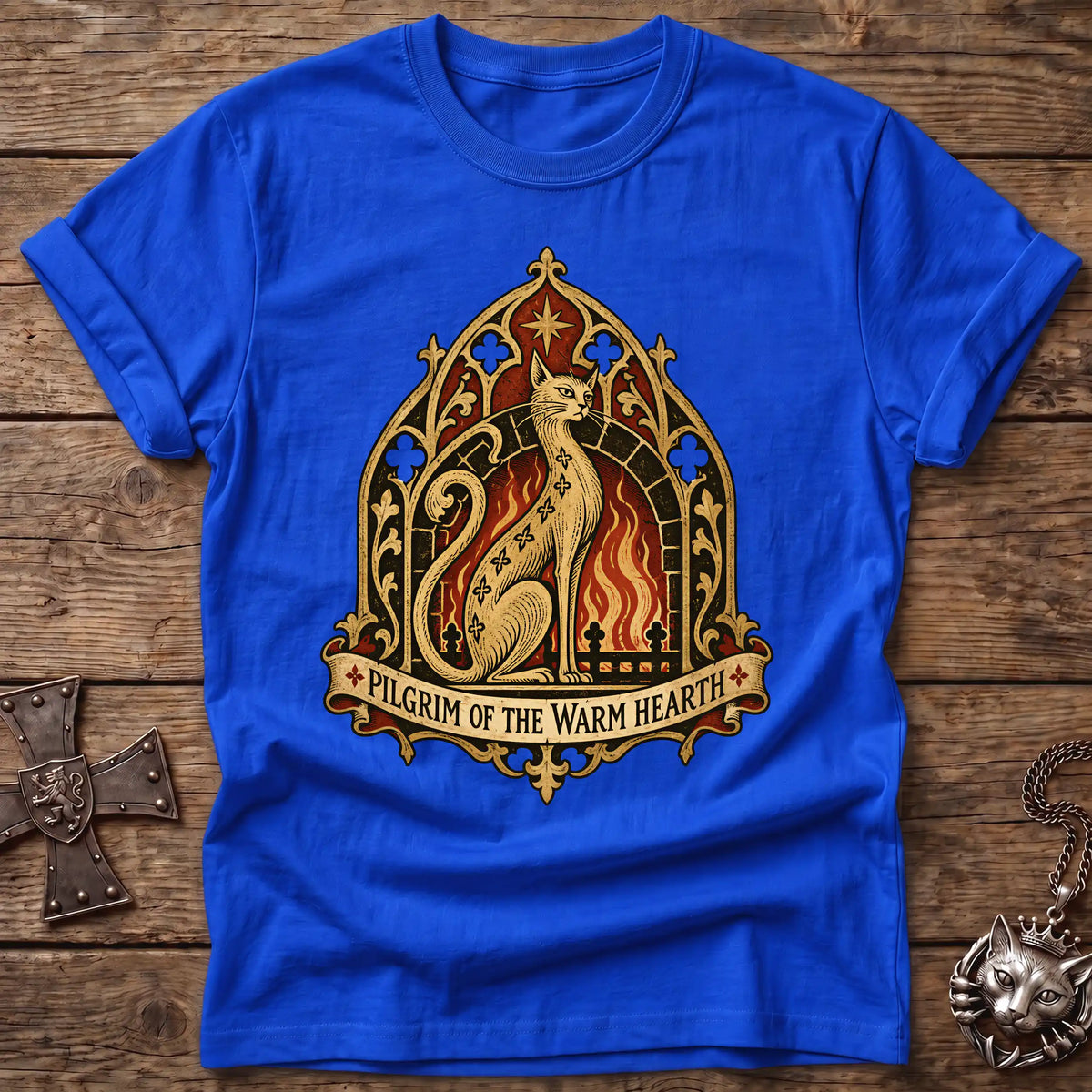 Warm Hearth Pilgrim Cat T-Shirt