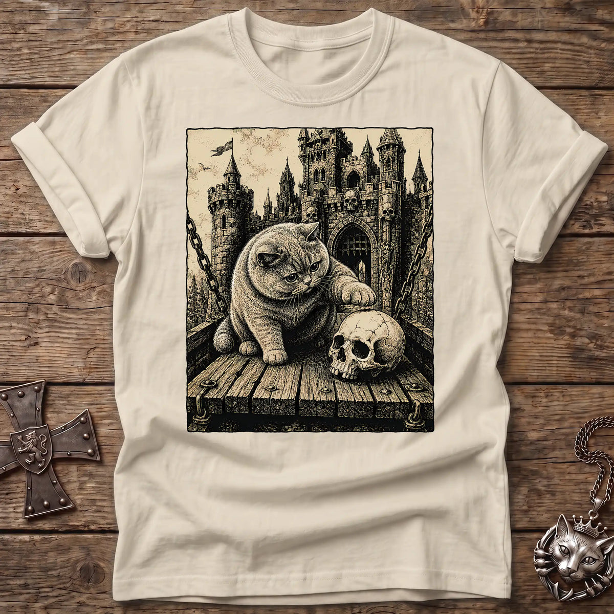 Castle of Bones Cat T-Shirt