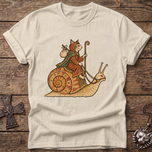 Snail Journey Cat T-Shirt