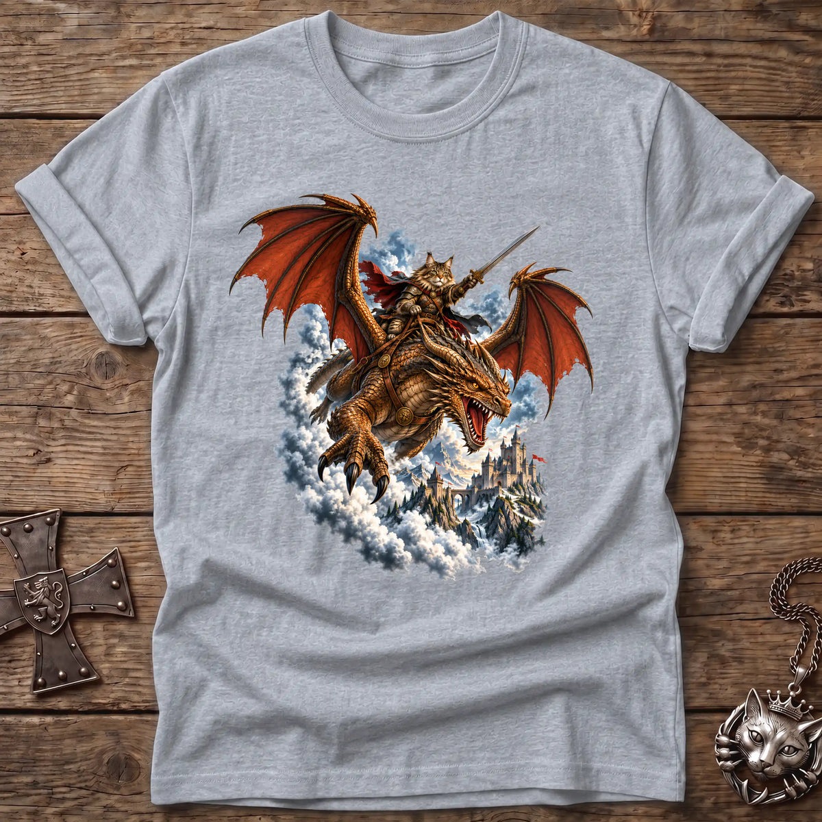 Dragon Rider Maine Coon T-Shirt