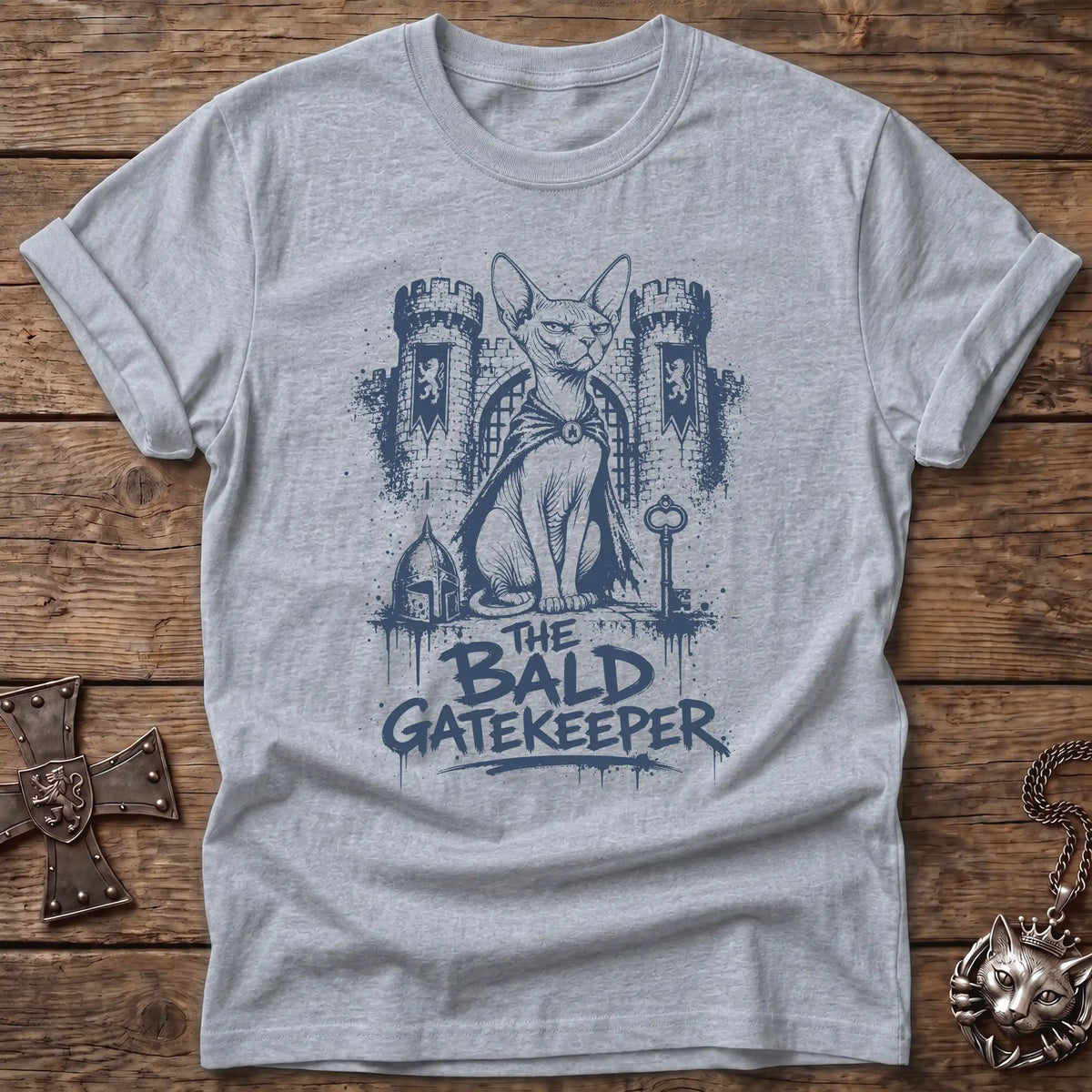 Bald Gatekeeper Sphynx Cat T-Shirt
