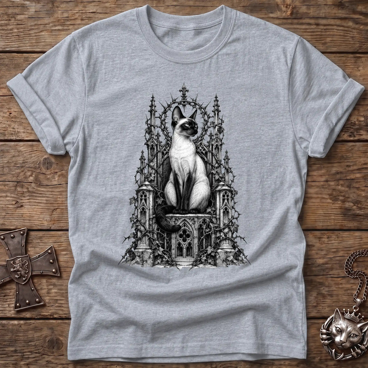 Gothic Siamese Throne T-Shirt
