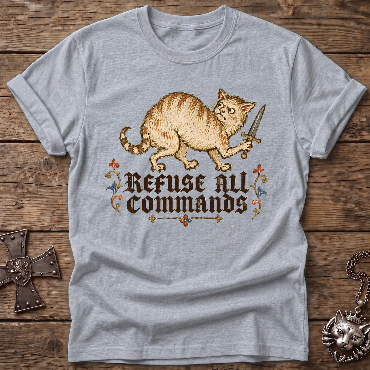 Refuse All Commands Cat T-Shirt