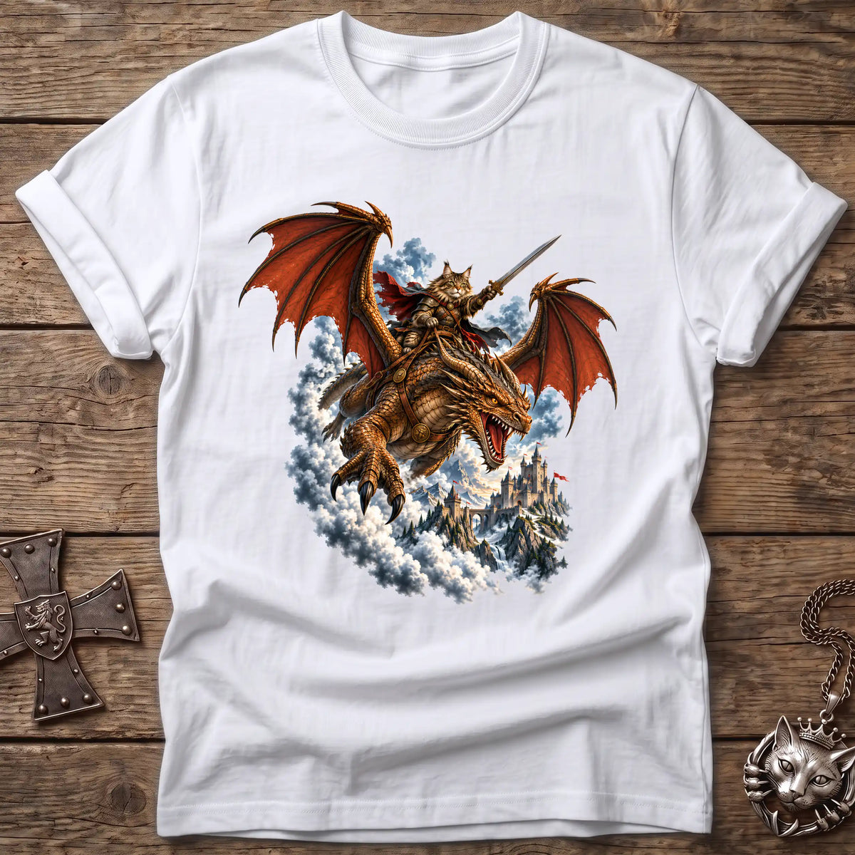 Dragon Rider Maine Coon T-Shirt