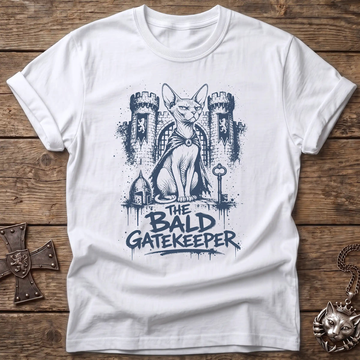 Bald Gatekeeper Sphynx Cat T-Shirt