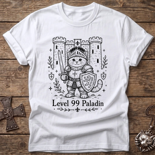 Level 99 Paladin Cat T-Shirt